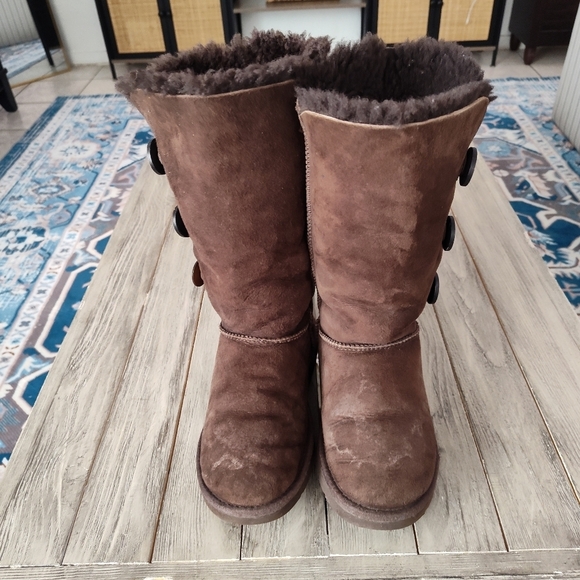 UGG SUEDE TALL BOOT IN BROWN SIZE WOMANS 7 - Picture 9 of 15